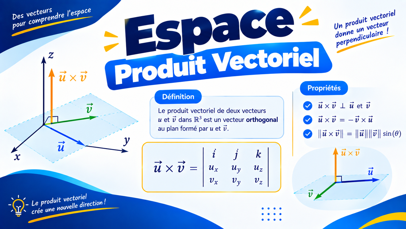 Espaces,Produits Vectoriels